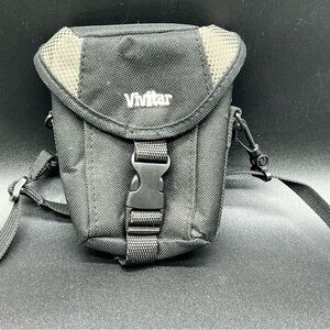Vivitar Camera Case Compact Soft Pouch Black w/ adjustable crossbody Strap